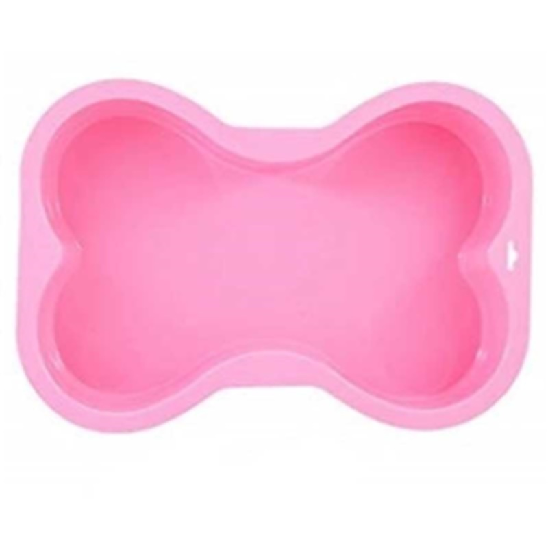 Puppy Cake Pink Silicone Dog Bone Cake Pan