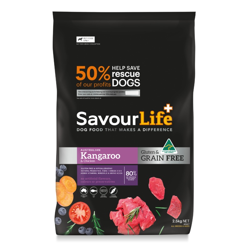 SavourLife Grain Free Adult Dog Australian Kangaroo & Chicken Dry Food