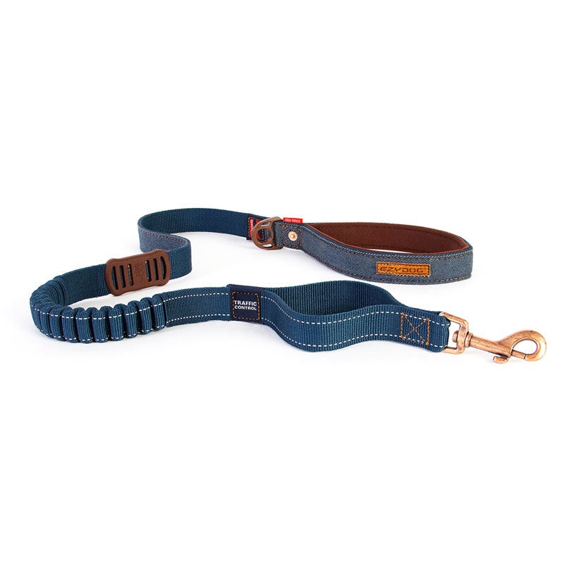 EzyDog Denim Zero Shock Leash|25″|48″