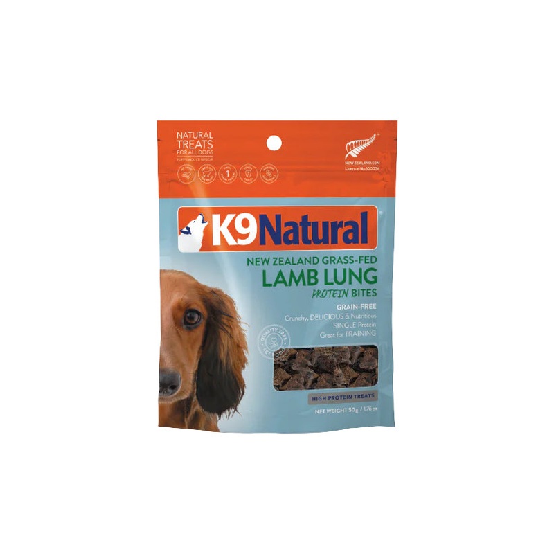 K9 Natural Lamb Lung Protein Bites Dog Treats 60g