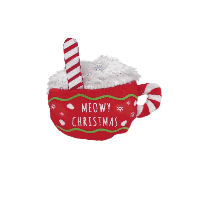 KONG Holiday Scrattle Cat Toy – Christmas Mug