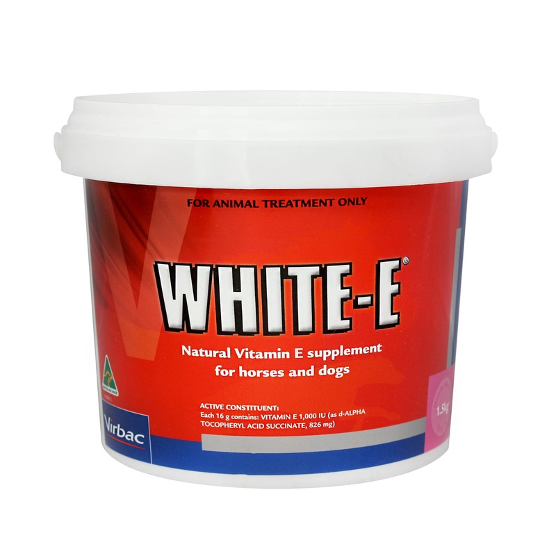 White-E Natural Vitamin E Supplement Powder for Horses & Dogs