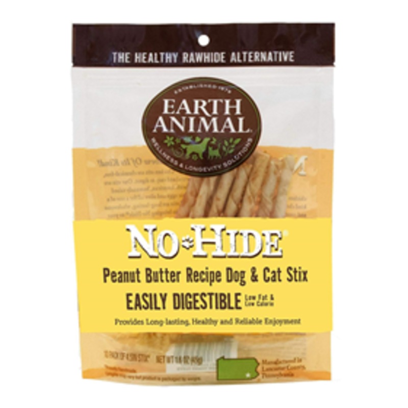 Earth Animal No-Hide Peanut Butter Stix 10 pack