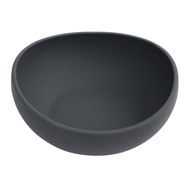 FuzzYard Life Silicone Dog Bowl Slate Grey