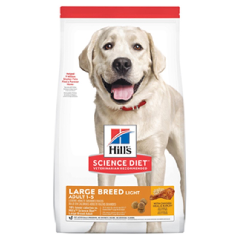 Hills Science Diet Adult Light Large Breed with Chicken & Barley Dog Food 30 lbs