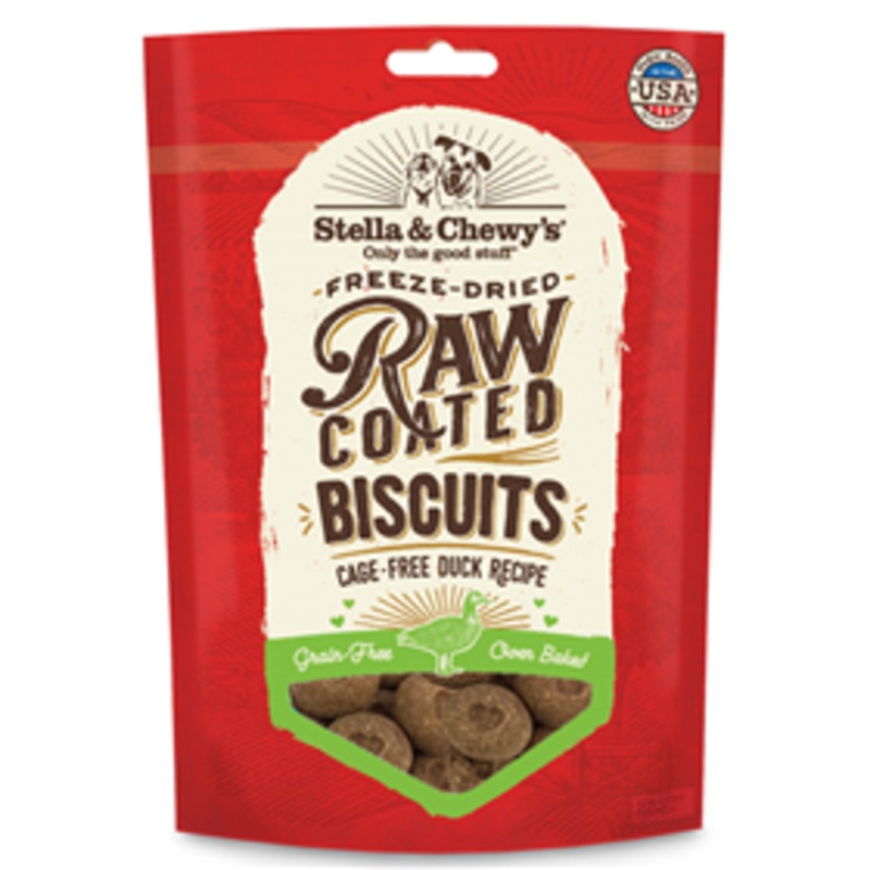 Stella & Chewy’s Freeze Dried Raw Coated Biscuits Cage-Free Duck Recipe 9 oz.