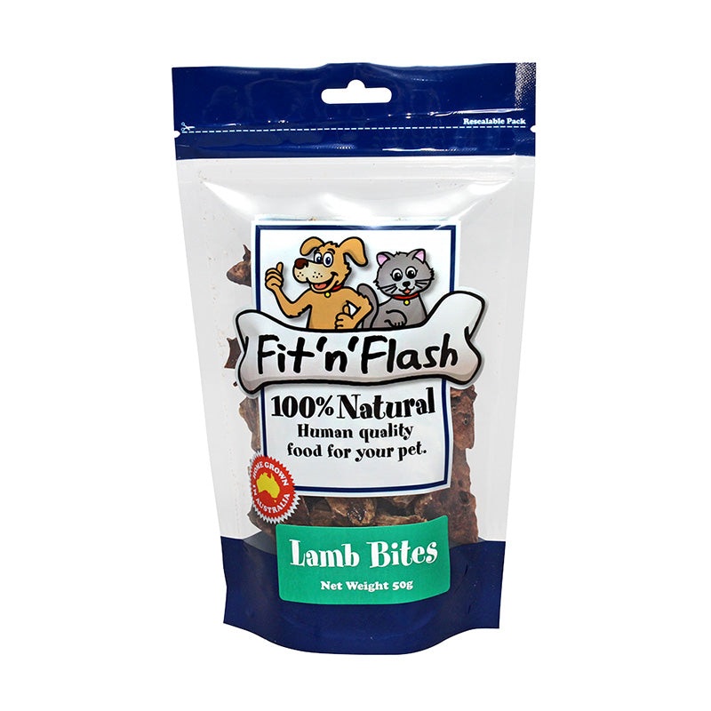 Fit’n’Flash Lamb Bites Treats 50g