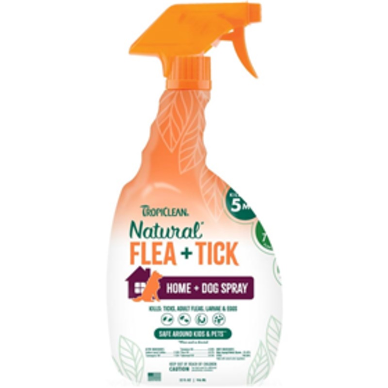 TropiClean Natural Flea + Tick Dog + Home Spray 32 oz