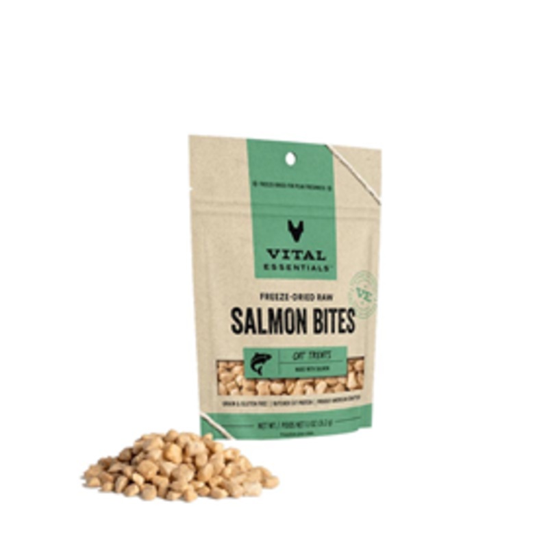 Vital Essentials Freeze-Dried Raw Salmon Bites Cat Treats 1.1 oz.