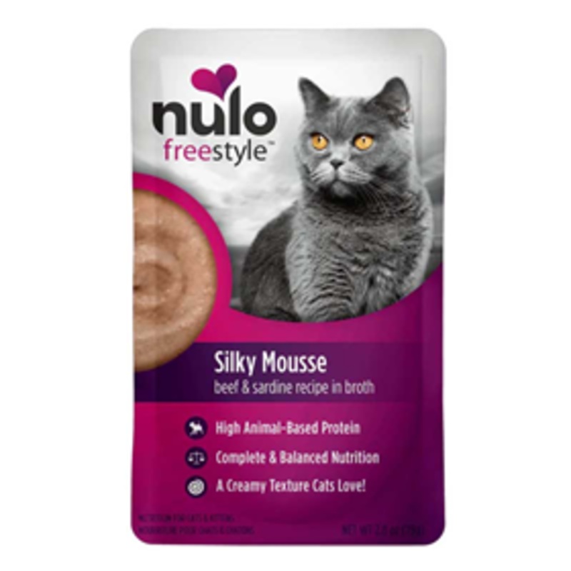 Nulo Freestyle Silky Mousse Beef and Sardine Recipe 2.8oz