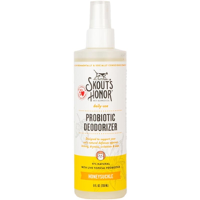 Skout’s Honor Probiotic Deodorizer for Cats Honeysuckle Scent 8 oz