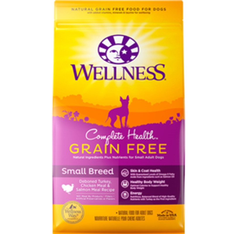 Wellness Complete Health Grain Free Turkey, Chicken Meal & Salmon Meal Small Breed 4lb
