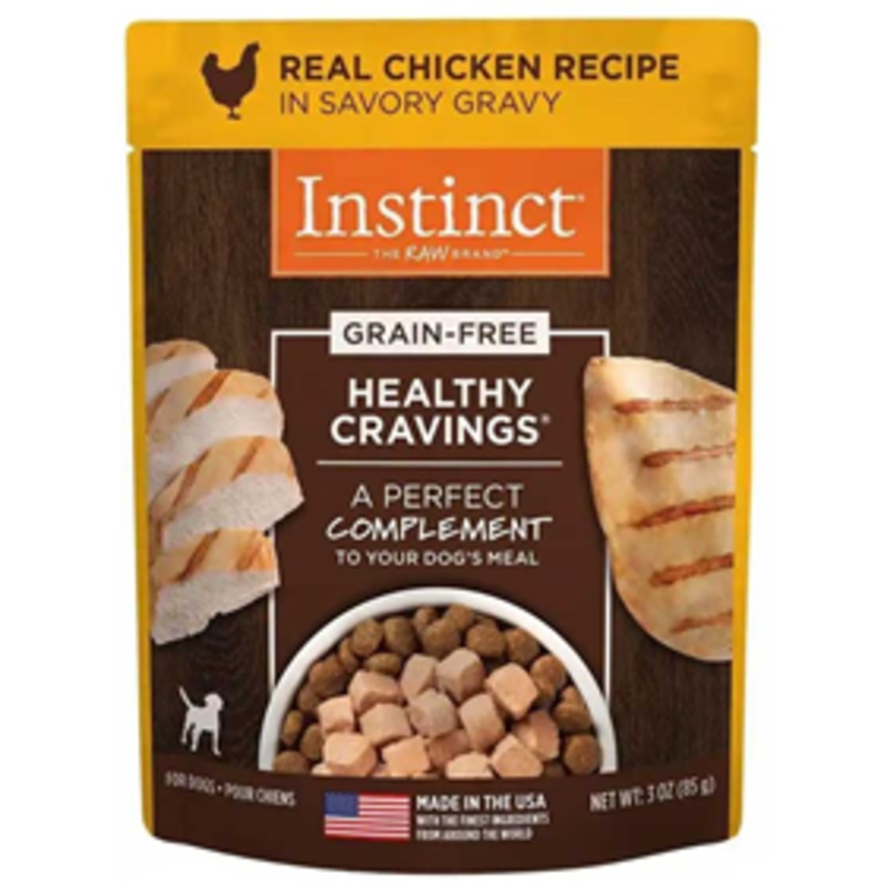 Instinct Healthy Cravings Grain Free Dog Meal Topper Pouch Chicken 3oz