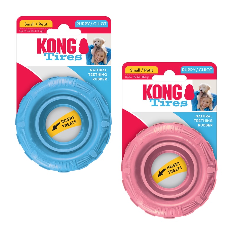 KONG Puppy Tires|Small|Medium/Large|Pink|Blue