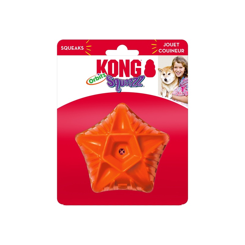 KONG Squeezz Orbitz Ball|Small/Medium|Medium/Large