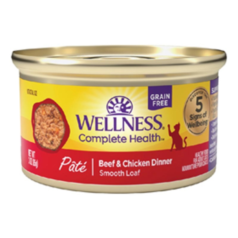 Wellness Complete Health Pate Beef & Chicken Dinner Cat Food 3 oz.