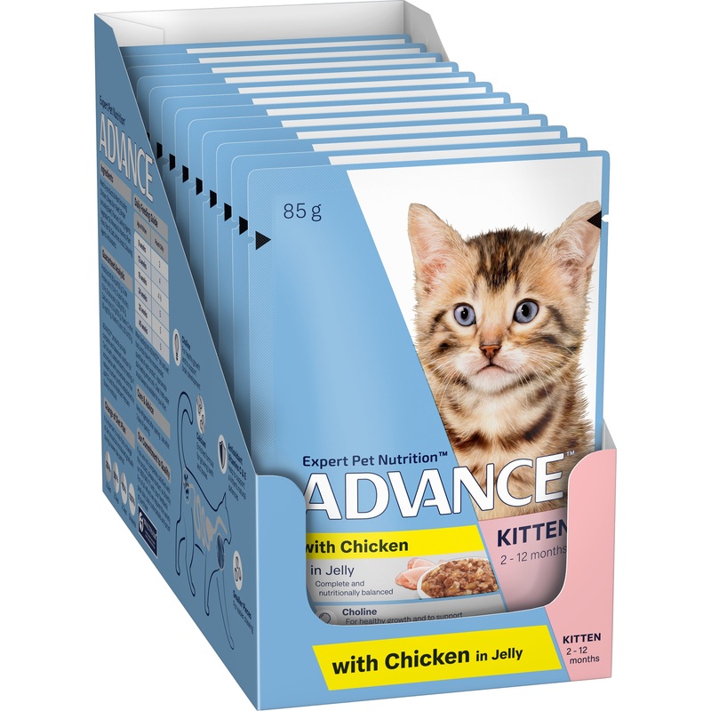 Advance Chicken in Jelly Kitten Wet Food 85g x 12
