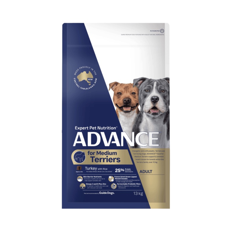 Advance Medium Terriers Turkey with Rice Dog Dry Food