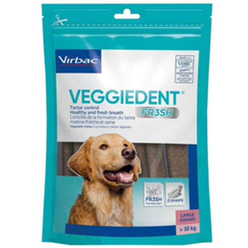 C.E.T. VEGGIEDENT FR3SH Tartar Control Chews for Dogs Large