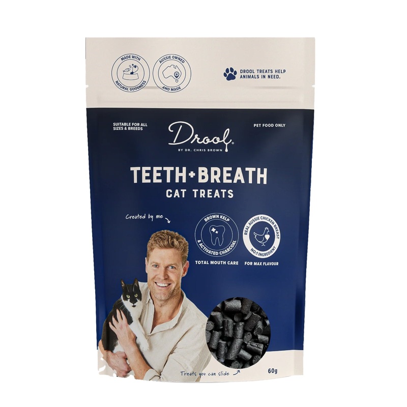 Drool by Dr Chris Brown Teeth + Breath Cat Treats 60g