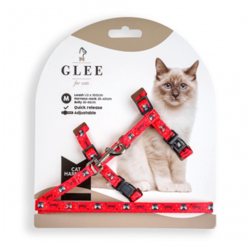 Glee Harness & Leash Meow Medium