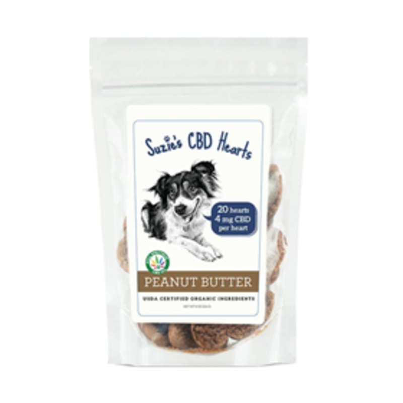 Suzie’s CBD Hearts Peanut Butter Dog Treats 7 oz.