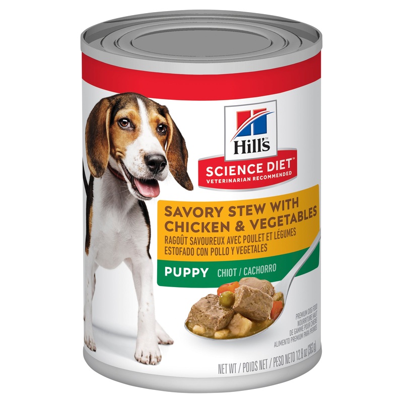 Hill’s Science Diet Puppy Savory Stew Chicken & Veg Canned Dog Food 363g x 12