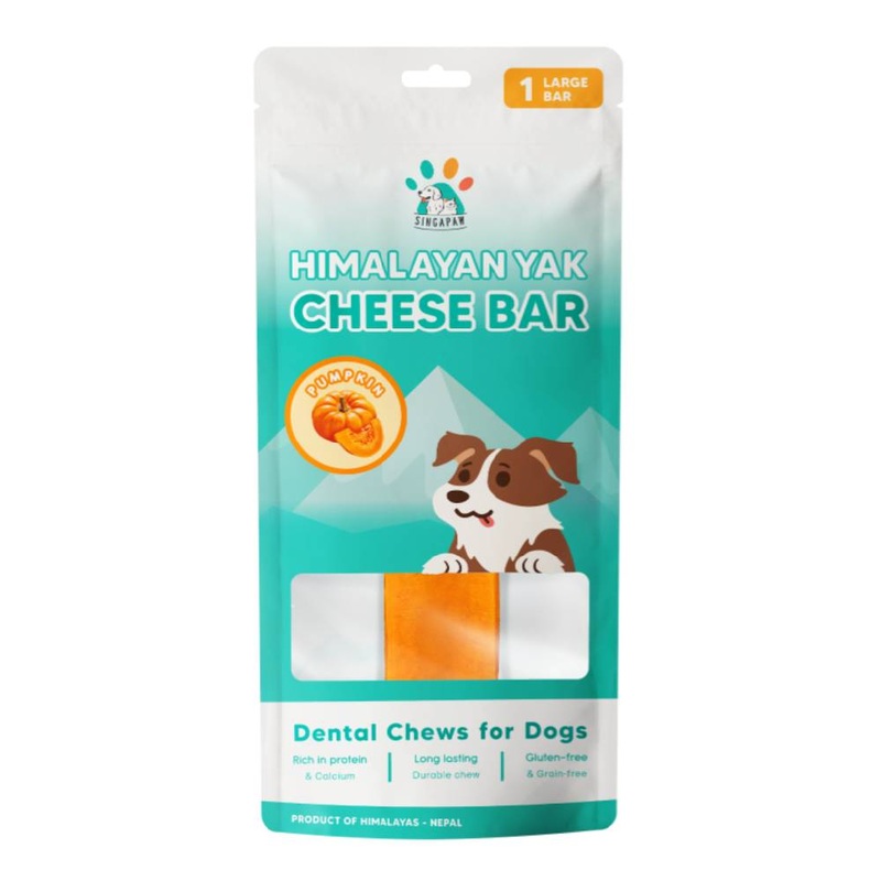 Singapaw Dog Himalayan Yak Cheese Bar Pumpkin Large 160g