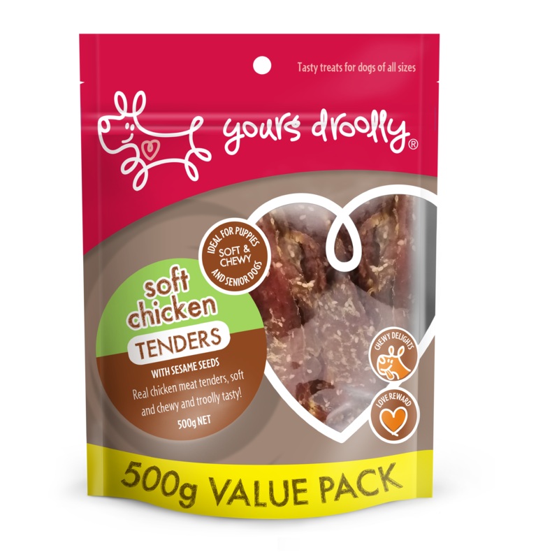 Yours Droolly Soft Chicken Tenders Dog Treats 500g
