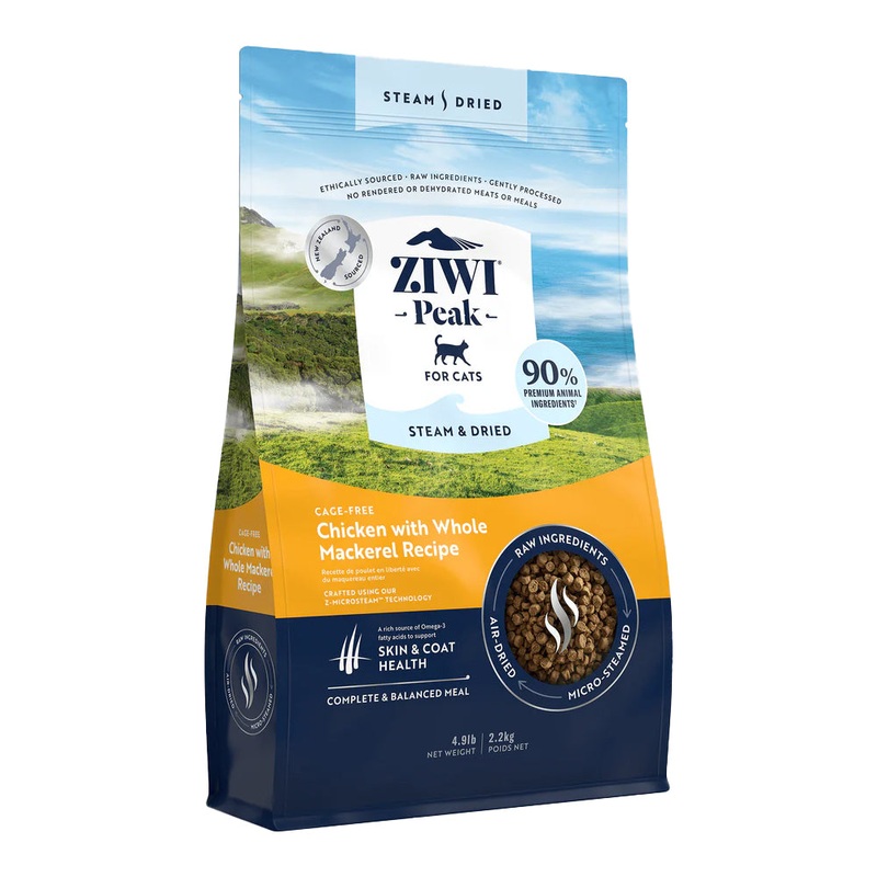 Ziwi Peak Steam & Dried Chicken with Whole Mackerel Dry Cat Food