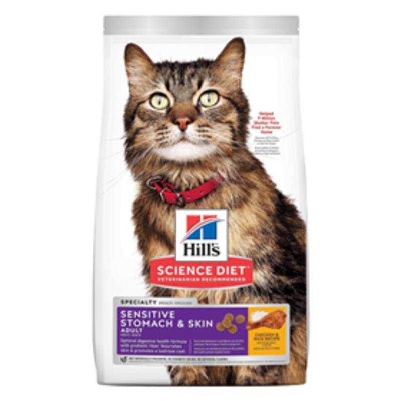 Hills Science Diet Adult Sensitive Stomach & Skin Cat Food 13 lbs