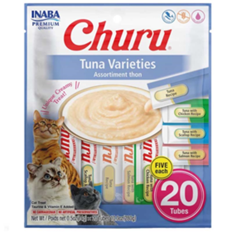 Inaba Churu Puree Cat Treats Tuna Variety Pack 20pk