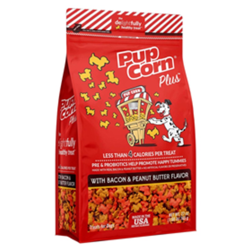 Pup Corn Plus with Bacon & Peanut Butter Flavor Dog Treats