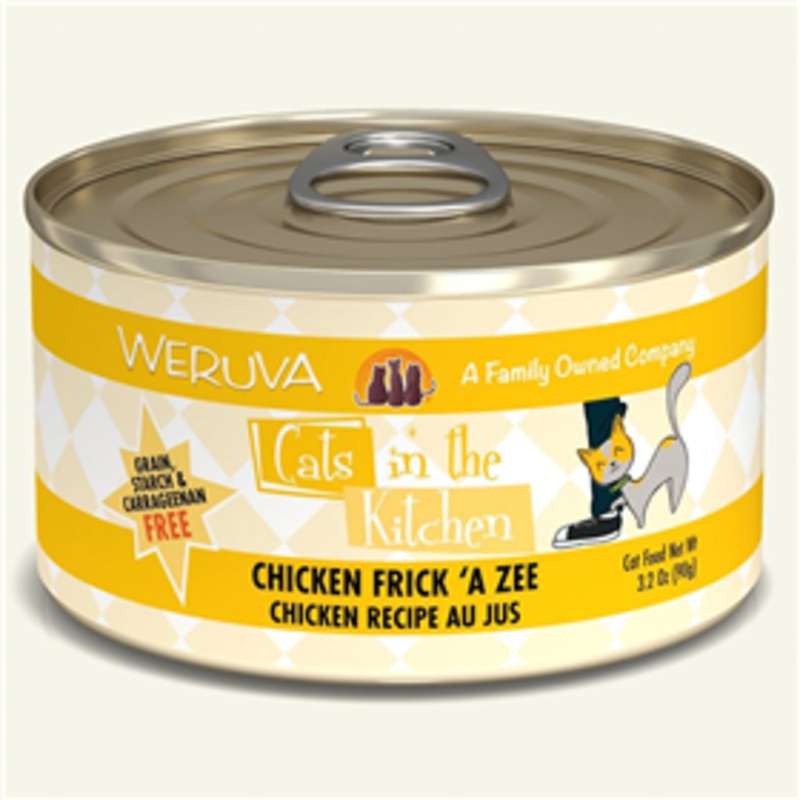 WERUVA Cats in the Kitchen Chicken Frick A Zee – Chicken Recipe Au Jus Canned Cat Food 3.2 oz