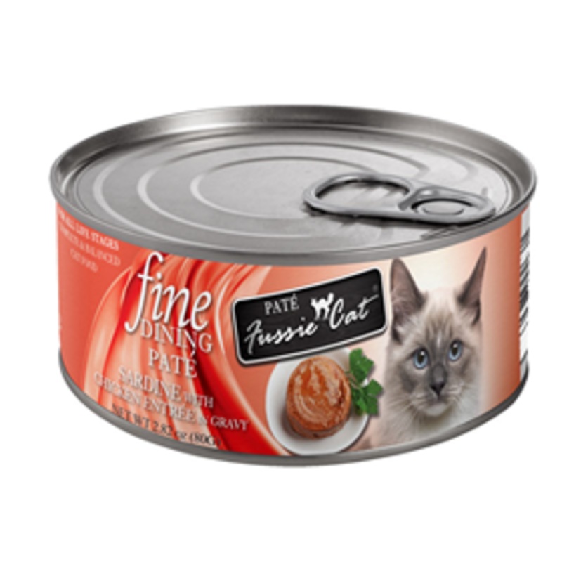 Fussie Cat Fine Dining Sardine & Chicken Pate 2.8oz