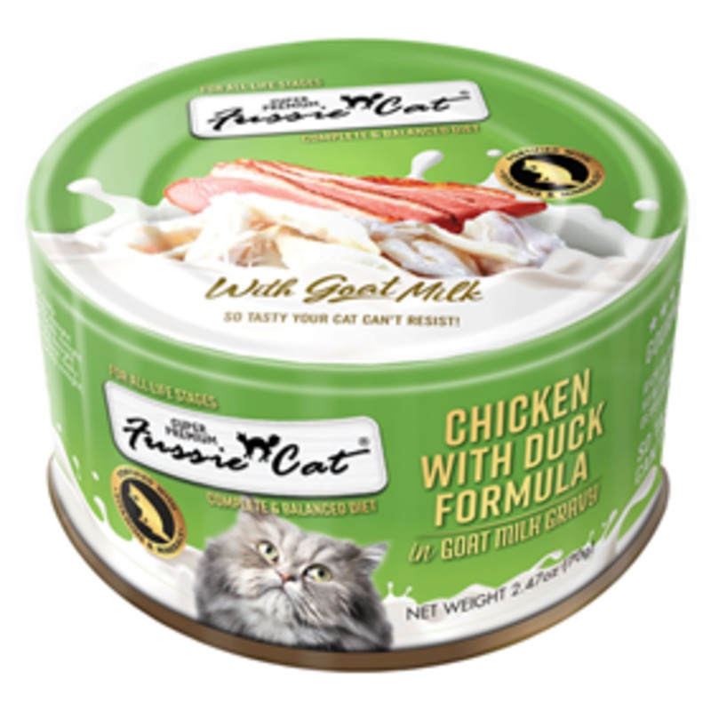 Fussie Cat Super Premium Chicken with Duck in Goat Milk Gravy 2.47 oz.