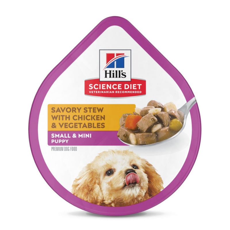 Hill’s Science Diet Small & Toy Breed Puppy Savory Chicken & Vegetable Stew Dog Food Trays