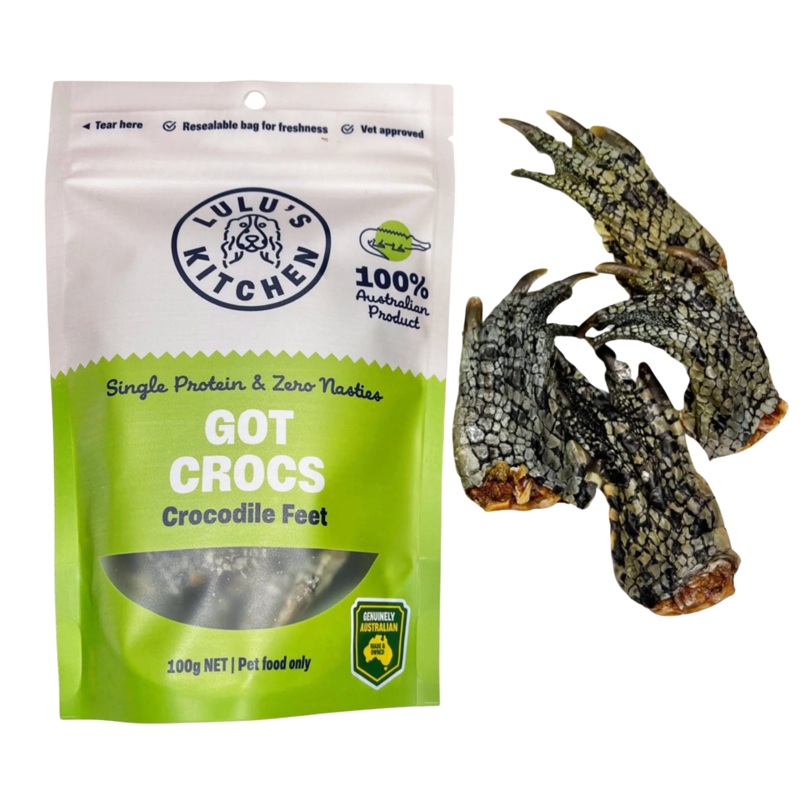 Lulu’s Kitchen Got Crocs Crocodile Feet Dog Treat 100g