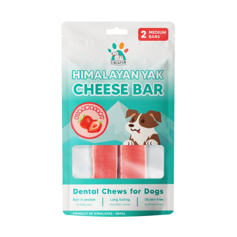 Singapaw Dog Himalayan Yak Cheese Bar Strawberry Medium 130g