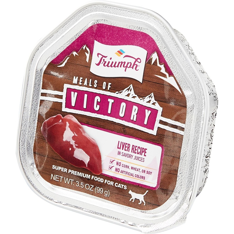 Triumph Meals Of Victory Liver In Savory Juices Recipe Super Premium Wet Cat Food Cup