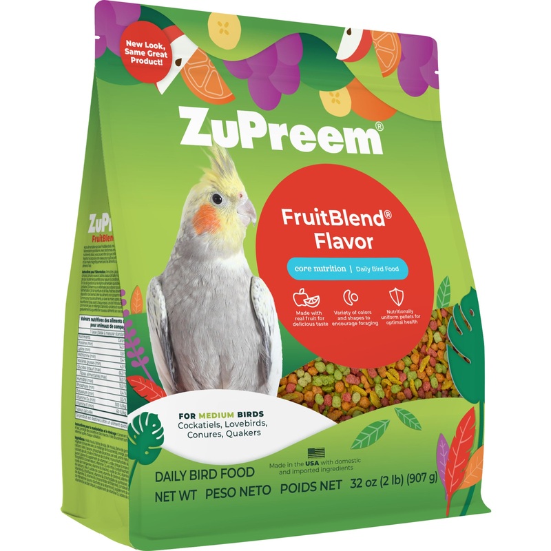 Zupreem FruitBlend Flavor Food with Natural Flavors for Medium Birds