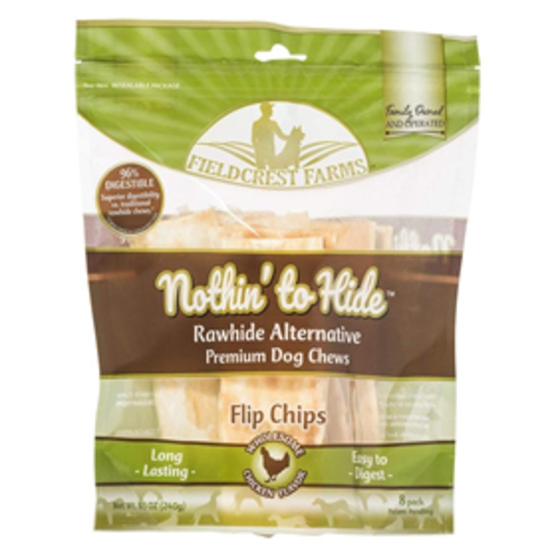 Fieldcrest Farms Nothin’ To Hide Rawhide Alternative Flip Chips 8pk