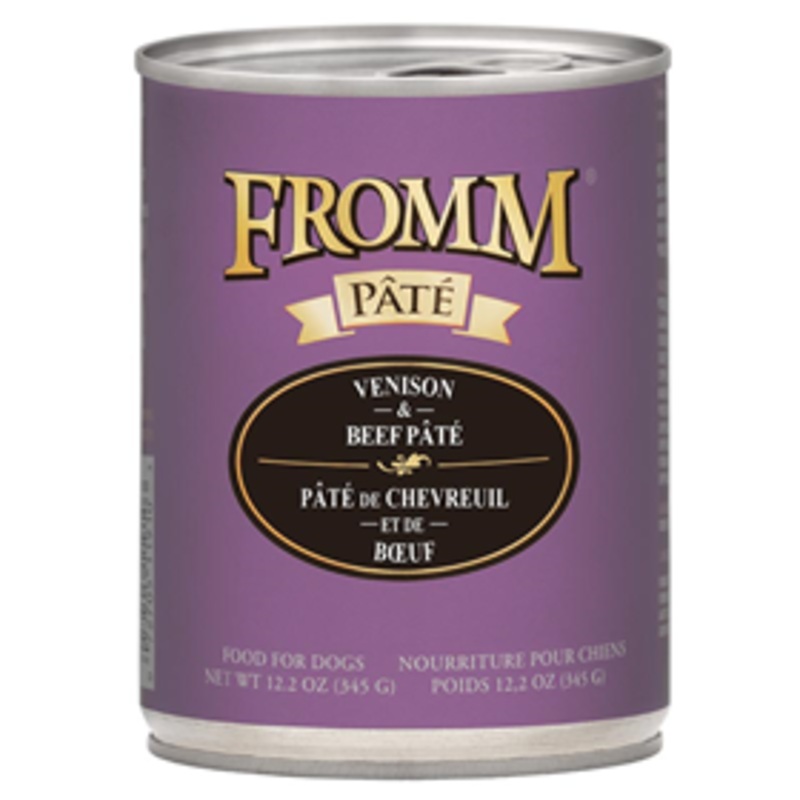 Fromm Venison and Beef Pate Can Food for Dogs 12.2oz.