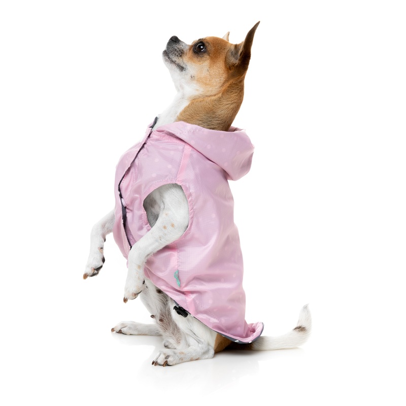 FuzzYard Flipside Dog Raincoat Pink