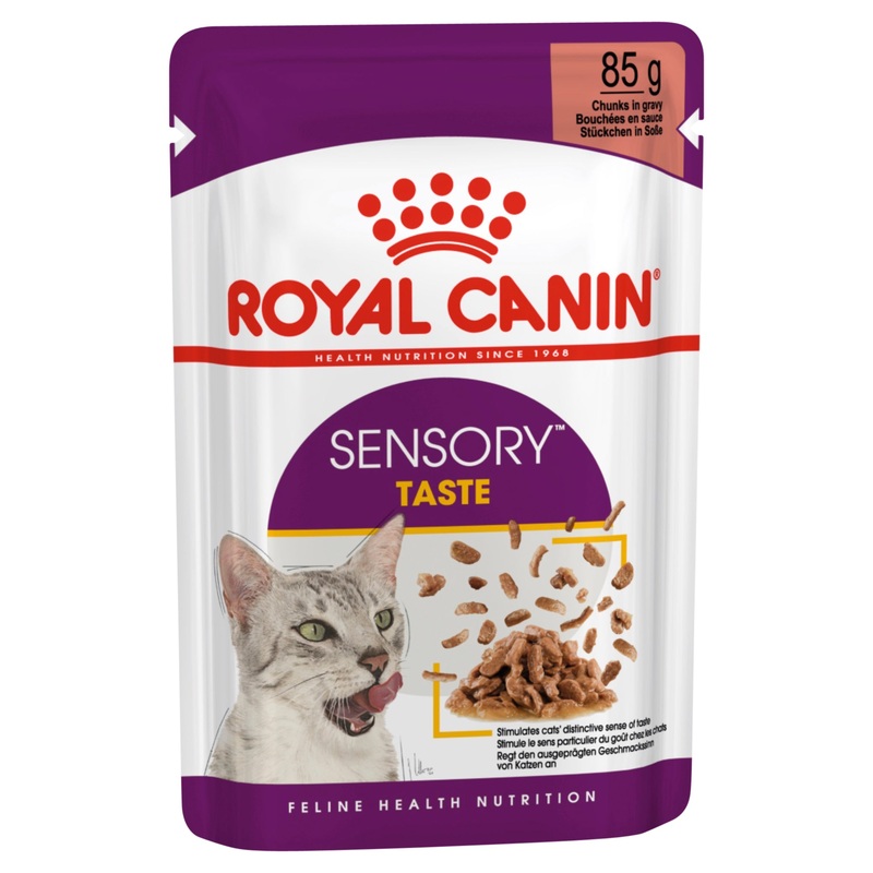 Royal Canin Sensory Taste Gravy Adult Wet Cat Food Pouches 85g x 12