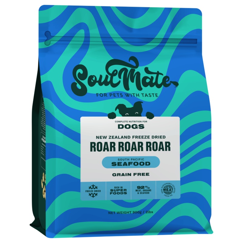 SoulMate Dog Freeze Dried Roar Roar Roar South Pacific Seafood 900g