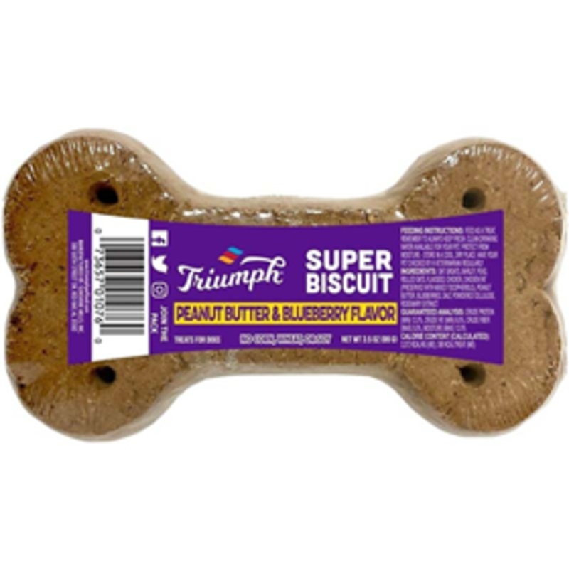 Triumph Super Biscuit Peanut Butter & Blueberry Flavor 3.5 Oz.