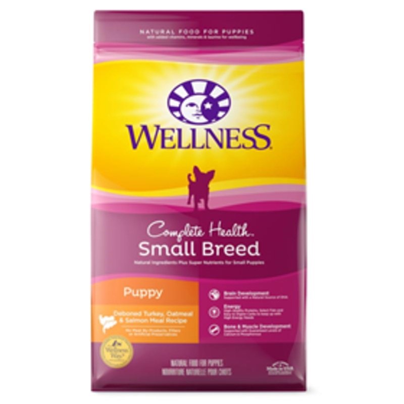 Wellness Complete Health Small Breed Puppy Deboned Turkey, Oatmeal & Salmon Meal Recipe