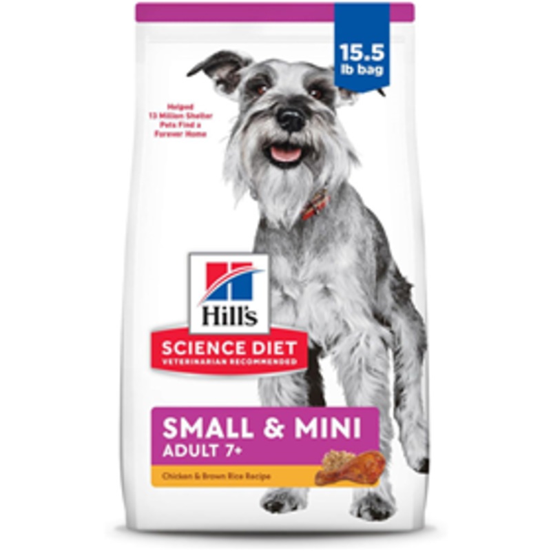 Hills Science Diet Adult 7+ Small & Mini Chicken Meal & Brown Rice Recipe Dog Food