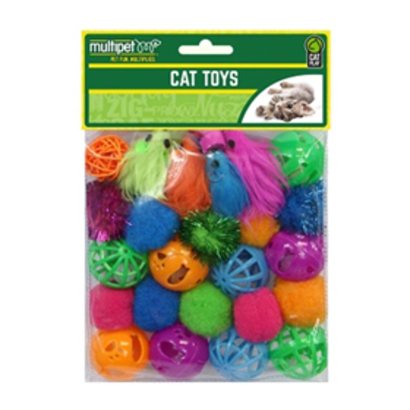 Multipet Cat Toy Value Pack 24ct